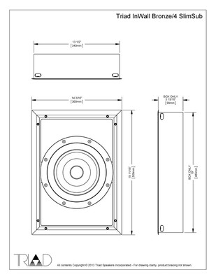 Triad InWall Bronze/4 SlimSub CAD Drawing