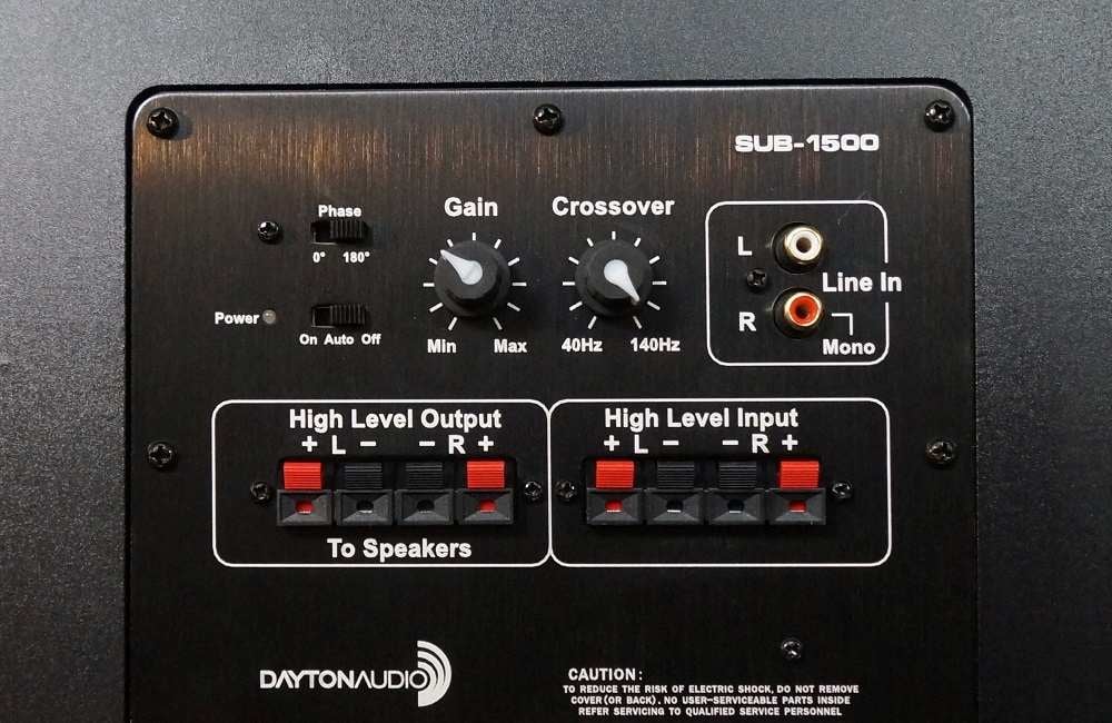 Dayton Audio SUB-1500. Subwoofer Activo 15 150W – Mundo HiFi