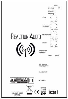 Reaction Audio Amplifier Rear View