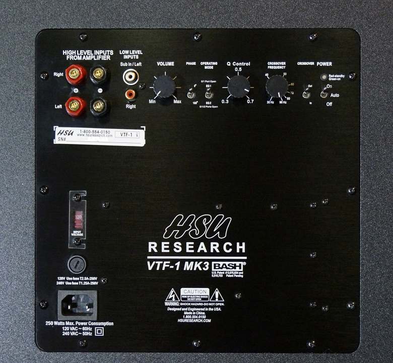 Hsu Research VTF1 mk3 Ported Subwoofer Review Audioholics
