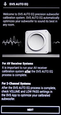 SVS auto EQ setup software screen2