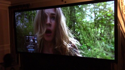 Wolf SDC-15 Ultra 4K Projected Image with lights on