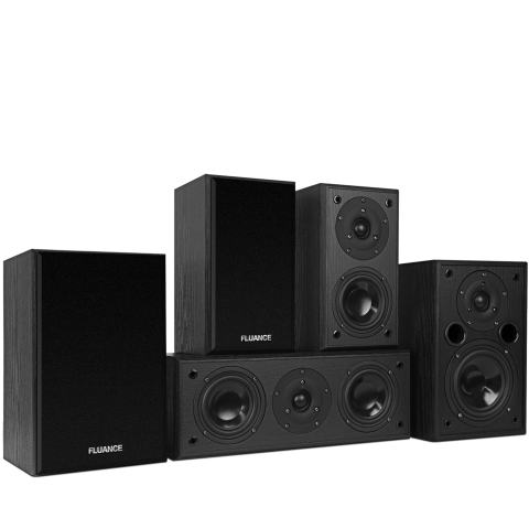 Fluance AV5HTB Home Theater Surround Sound Speaker System