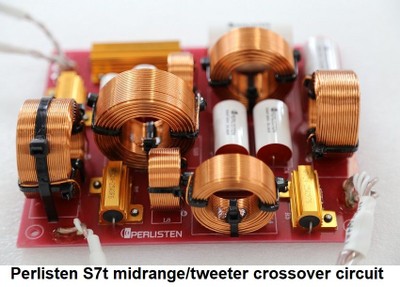 S7t Crossover tweeter midrange labeled